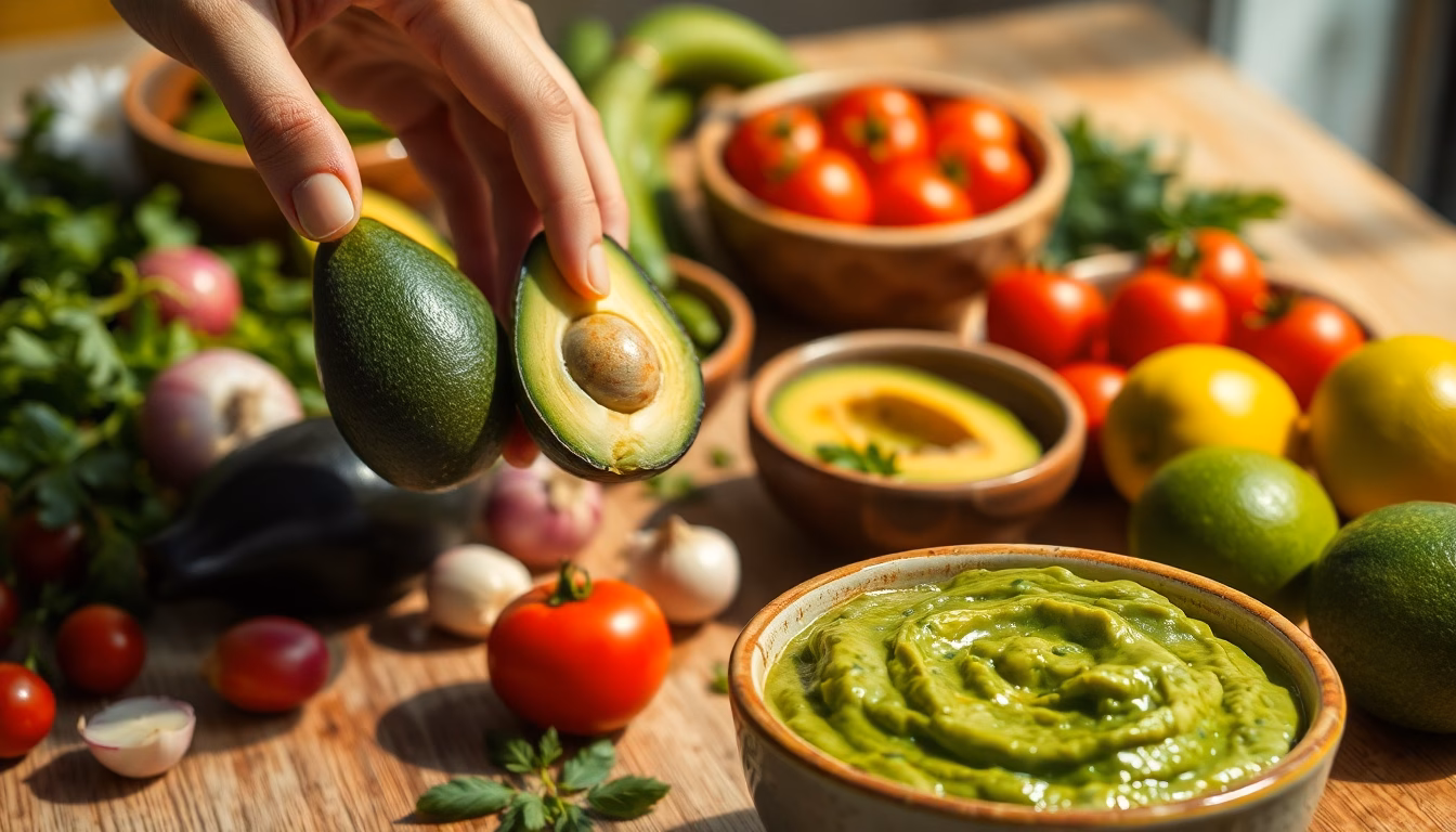 Un bol de guacamole frais avec des chips de tortilla.