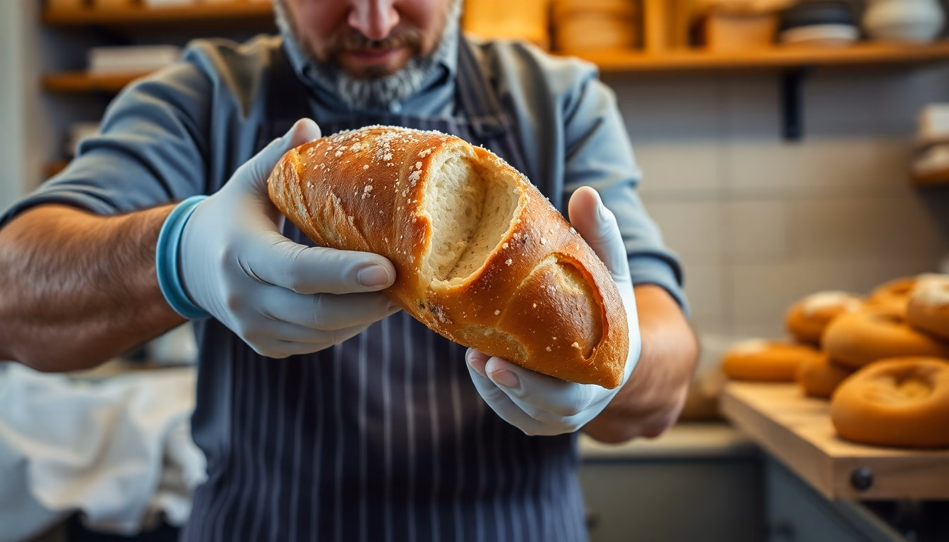 Des pains artisanalement préparés avec une croûte dorée et croustillante.
