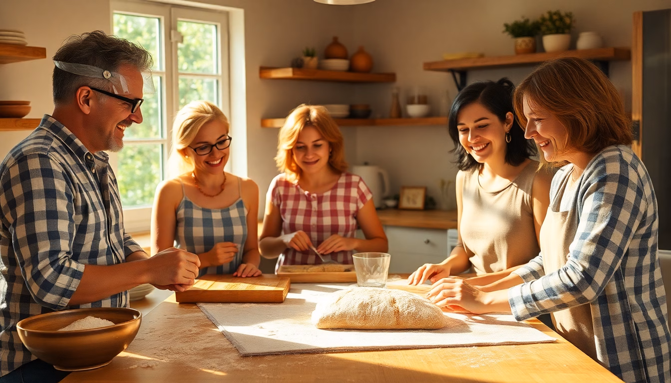 Un pain artisanal fraîchement sorti du four, posé sur une planche à découper, symbolisant le fait-maison.