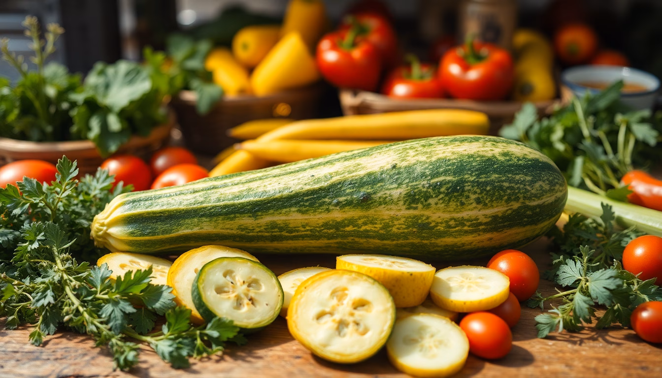 Gros plan sur une courgette bio fraîche
