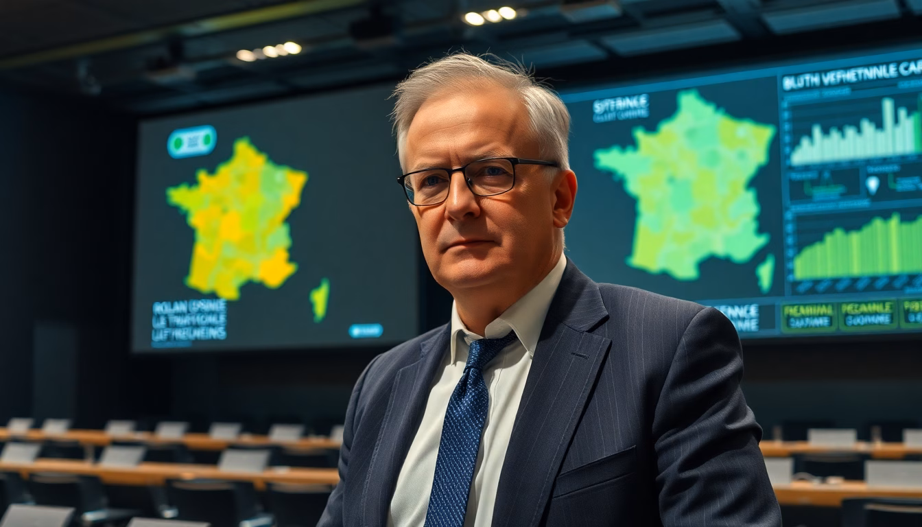 Roland Lescure discutant de sujets liés à l'énergie.