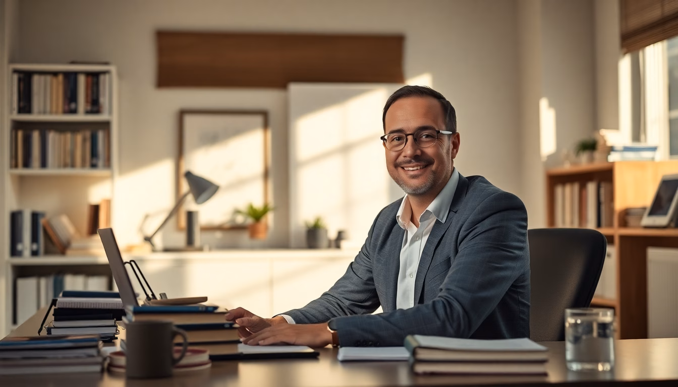 Nicolas Jean souriant dans un environnement apaisant