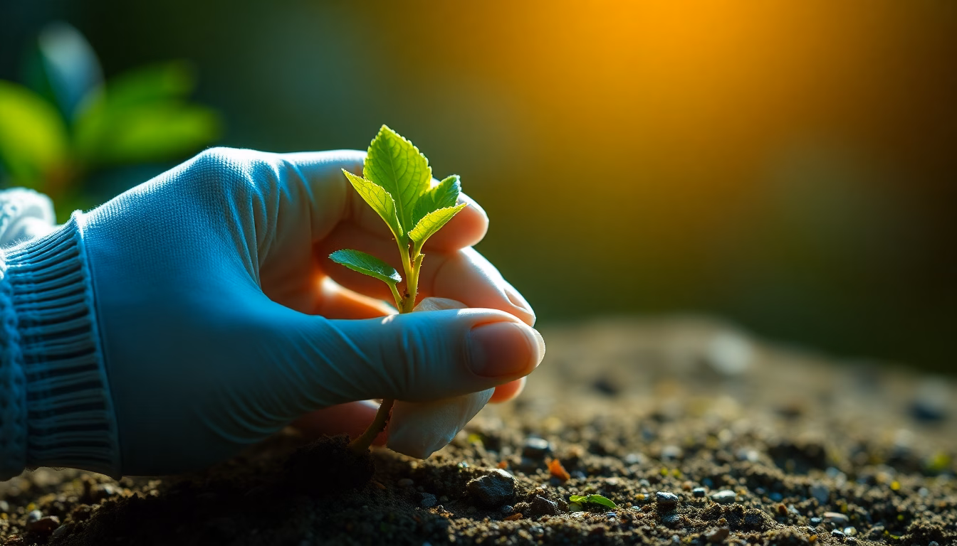 Plante verte en pleine croissance rapide