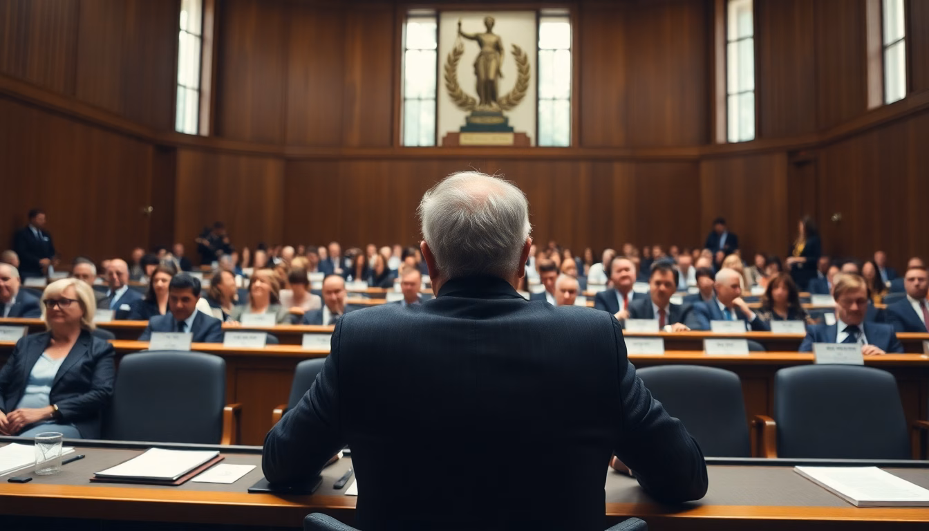 Portrait de Robert Badinter, visage marqué par le temps et la sagesse