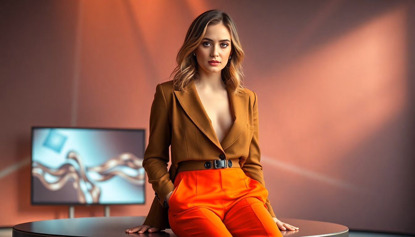 Léa Salamé dans une tenue tendance et élégante