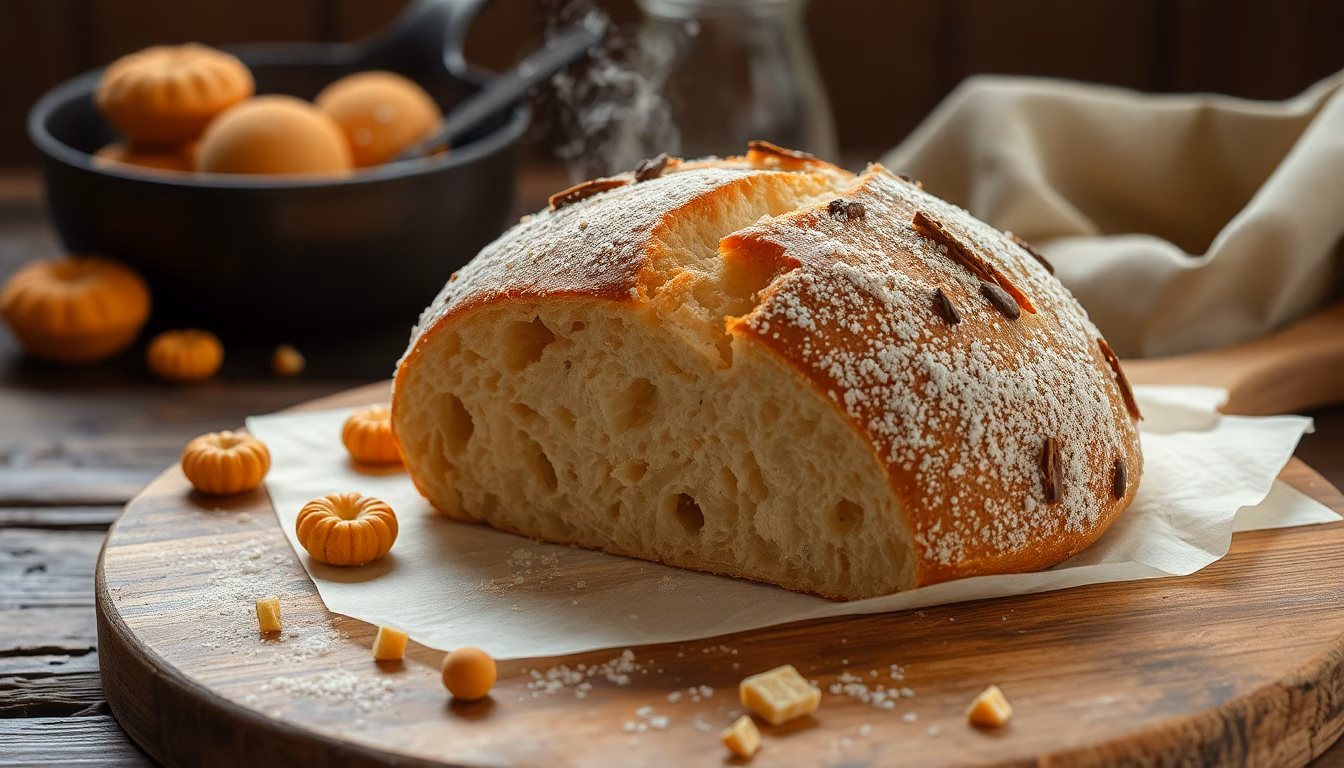 miche de pain maison dorée sortant du four