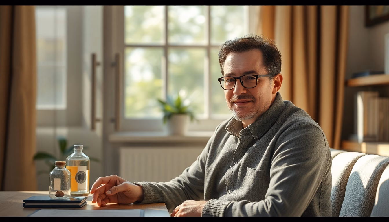 Arnaud Ducret souriant en extérieur