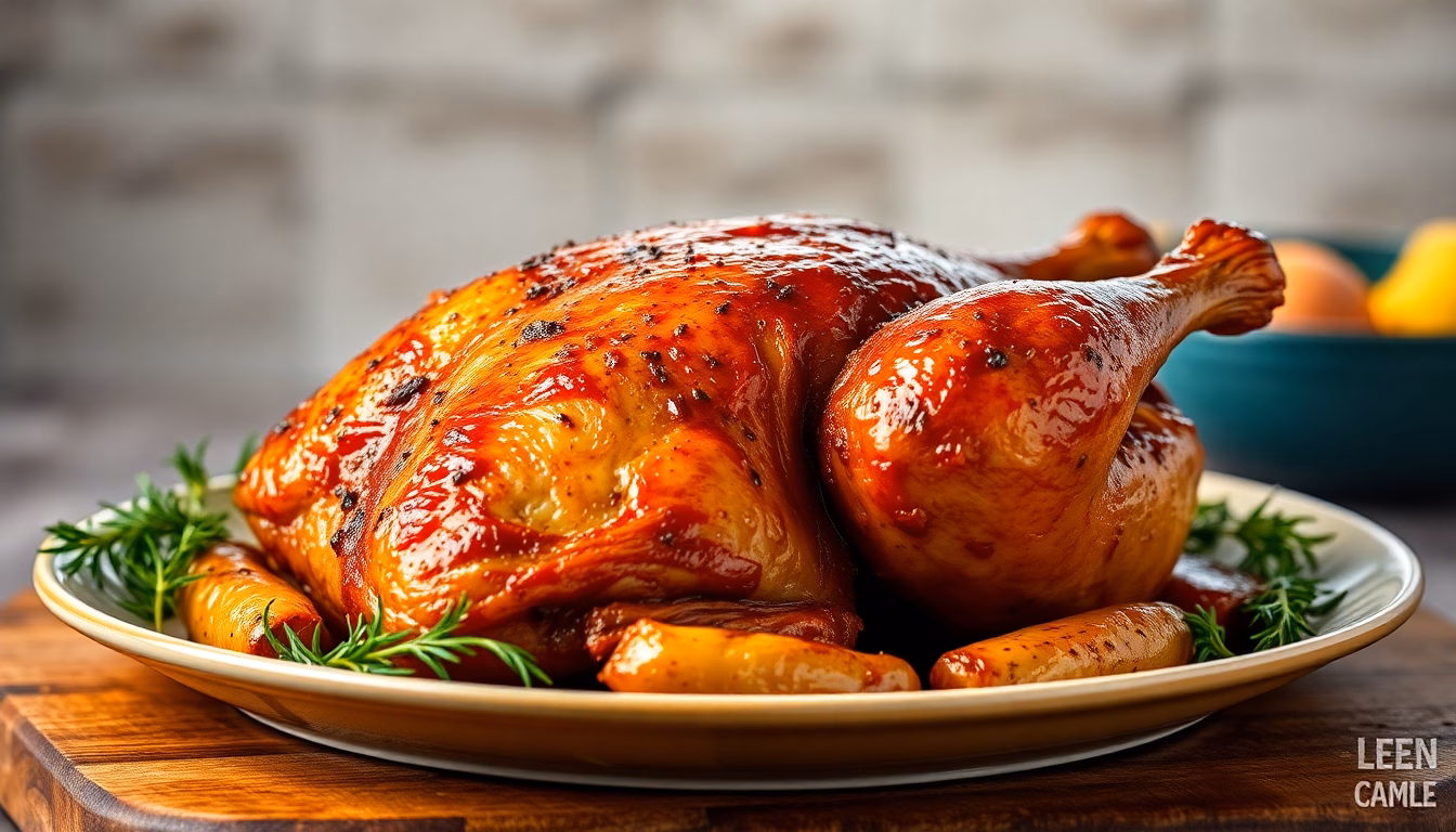Poulet rôti doré parfait