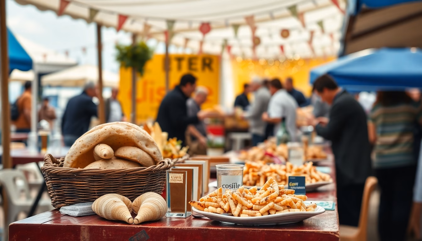 Des visiteurs profitent de l'ambiance festive et des stands lors de la Fête de la Coquille à Ouistreham.