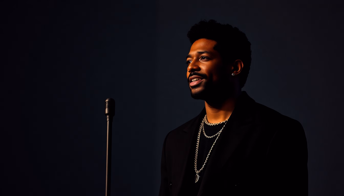 D'Angelo chantant sur scène