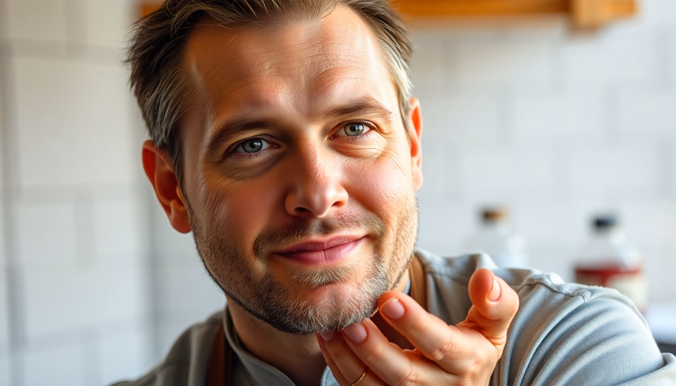 Le chef étoilé Mathieu Boutroy dans son futur restaurant Harmonie à Villeneuve-d'Ascq, un espace lumineux et aux formes douces.